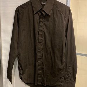 Black dress button down